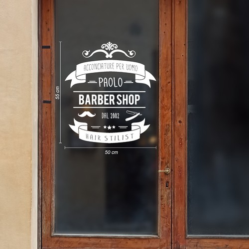 Vetrofanie barbiere adesivi - vetrofanie,