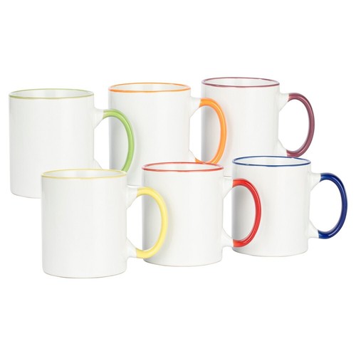 Set tazze arcobaleno gres - arcobaleno,