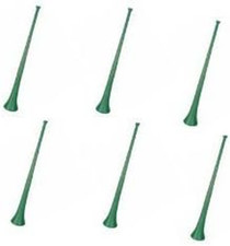 Vuvuzela - Corno Sudafricano, Verde (Confezione da 6)