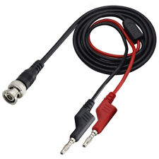 BNC maschio a impilabile doppia spina a banana cavo test oscilloscopio generatore segnale