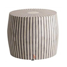 Sgabello rotondo grigio antico