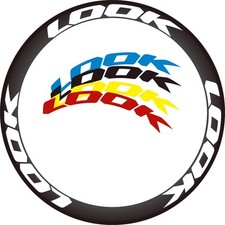 Set Adesivi Due Ruote per LOOK Bici Strada Bici Bicicletta Carbonio Ciclismo Decalcomanie