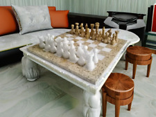 Set scacchi in marmo bianco &