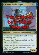 MTG KORLESSA, SCALE SINGER FOIL EXC KORLESSA, CANTRICE DELLE SCAGLIE 280 CLB