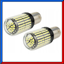 Coppia Lampadine BA15S P21W Auto Canbus 144 LED SMD 3014 Luce Frecce Retromarcia