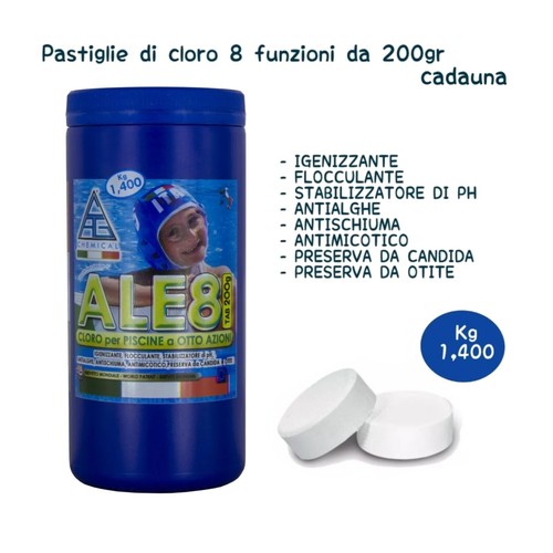 Piscina cloro pasticche 200 - , gr