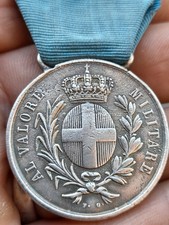 MEDAGLIA ARGENTO AL VALOR MILITARE RISORGIMENTO CAMPAGNA DELLA BASSA ITALIA 1860