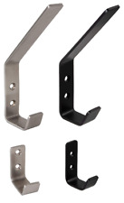 Gancio Appendiabiti Argento Nero da parete Acciaio Inox Wand-Haken Set