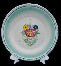 C.A.S. Piatto insalata Vietri Italia 8" CAS dipinto a mano fiori epoca Gambone