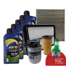 Kit Tagliando Per Nissan Qashqai 1.5 dCi J11 4 Filtri Aria 5 Olio Elf 5W30 C4 FE