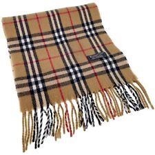 Stola Burberry London in lana con frange Nova Check beige 2469