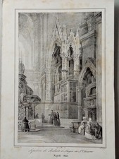 Antica litografia napoli 1845 - litografia,