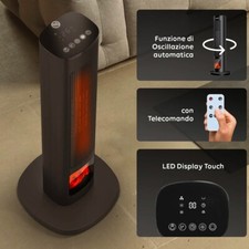 Stufa Verticale Elettrica con Effetto Fiamma, Riscaldamento per Casa e Ufficio