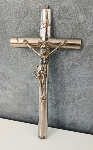 Antico crocifisso metallo - antico,
