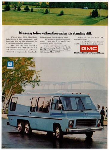 1974 gmc motor home vintage - motor,