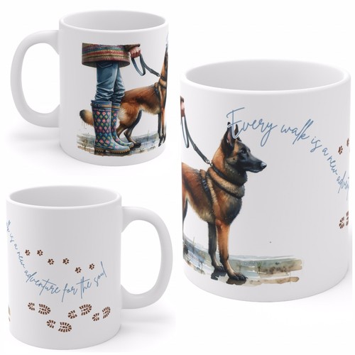 Tazza malinois belga ceramica - belga,