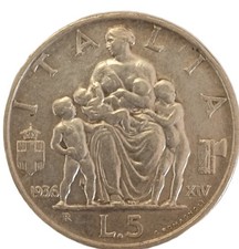 REGNO D'ITALIA 5  LIRE 1936