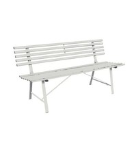 PANCHINA DA ESTERNO SOLARIA "GALLIPOLI" IN FERRO AVORIO 3 POSTI 150X57X76 CM