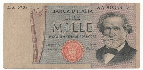 1000 lire giuseppe verdi - 1000,