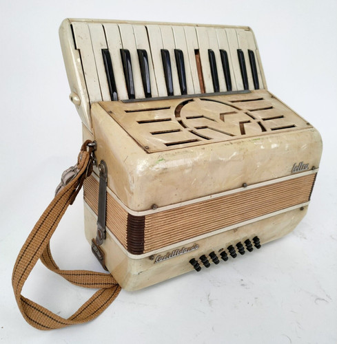 Fisarmonica vintage bianco - vintage,