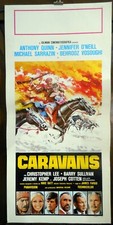 POSTER FILM ITALIANO ORIGINALE PLAYBILL CARAVANS ANTHONY QUINN O'NEILL CINEMA