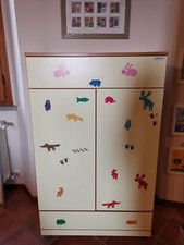 armadio per cameretta bimba Foppapedretti, colore giallo chiaro, legno