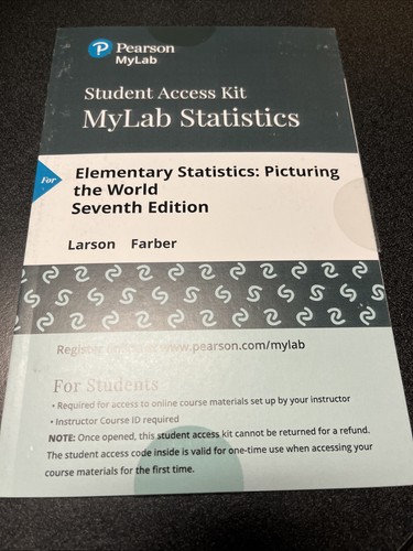 Mylab statistics elementary - statistics,