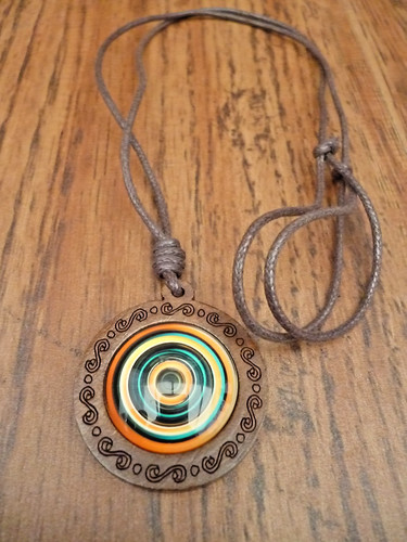 Collana con ciondolo spirale - ciondolo, a