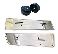 Mascherina portatarga cromata