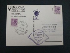 MILANO BULOVA TRASPORTO SPECIALE CON AEROSTATO 1969 MONGOLFIERE AEROSTATO