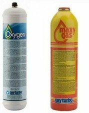 COPPIA DI BOMBOLE (1 OSSIGENO +1 MAXY GAS ) x CANNELLO TURBOSET 90