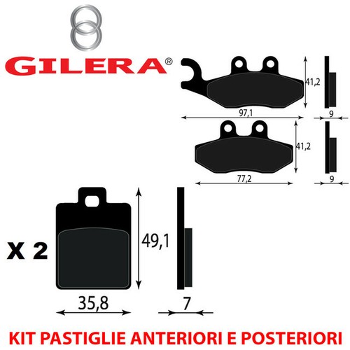 Kit pastiglie freno anteriori - kit,