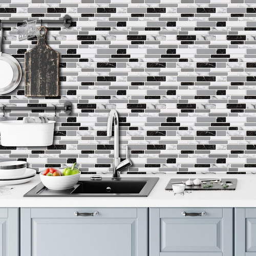 Carta parati mosaico grigio - parati,
