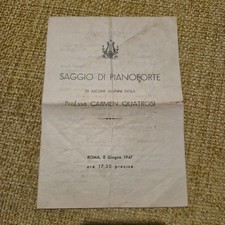 Biglietto Saggio Di Pianoforte
