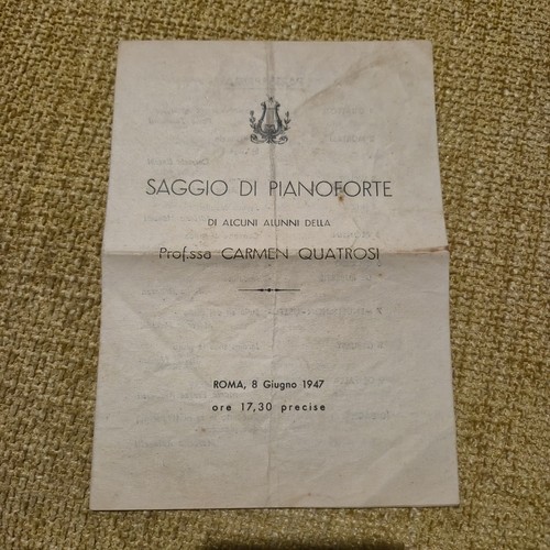 Biglietto saggio pianoforte - saggio, di