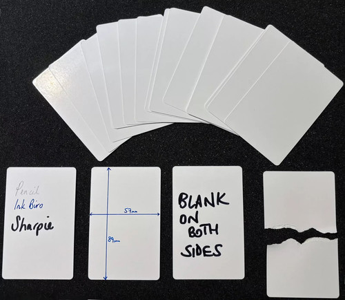 Carte gioco vuote - da, per