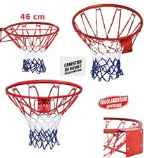 Tabellone Canestro Basket Completo con Retina Pallone  Pompa e Kit di Montaggio