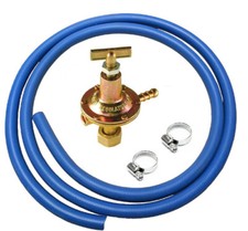 PROMO KIT REGOLATORE ALTA PRESSIONE TUBO mt.3 FASCETTE GAS GPL BRUCIATORE