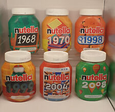 NUTELLA CON TE ANNO STORIA RACCONTATA SUI VASETTI BARATTOLO VUOTO 1 kg leggi