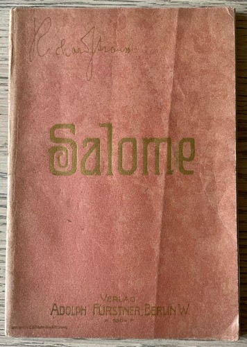 Oscar wilde salome libretto - wilde, in