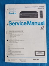 PHILIPS CDV400 Mini Laser Disc Player SERVICE MANUAL ORIGINALE Vintage Schemario