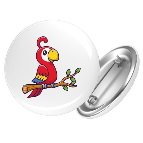Bottone pappagallo ara fumetto - bottone,