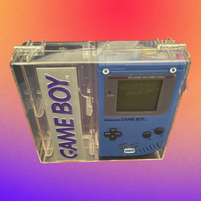 Nintendo Game Boy Classic Blu Blue Console Console Console con Custodia Play it Loud DMG-01