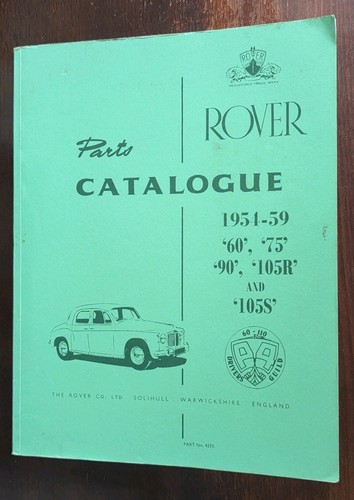 Catalogo ricambi rover 1954 - catalogo,