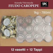 12 VASETTI IN VETRO MIELE 1Kg
