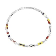 Men's 18k White Gold Flag