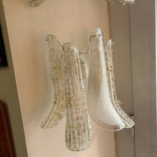 COPPIA DI APLIQUES 70s VETRO