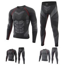 Set intimo uomo termico invernale caldo lungo Johns camicie top e fondo tuta