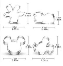 LOTTO SET 5 FORMINE STAMPINI STAMPI PER BISCOTTI TOPOLINO MAI USATE