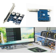 Scheda riser da PCI-E a USB Adattatore da 1 a 4 Extender USB 3.0 a 4 porte